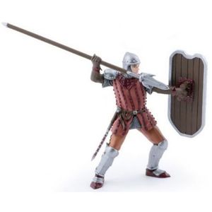 Papo Figurina Cavaler Cu Sulita Si Scut Rosu imagine