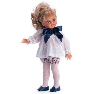 Papusa Sabrina Blonda cu Camasa Alba cu Funda 40cm Asi 0516370 imagine