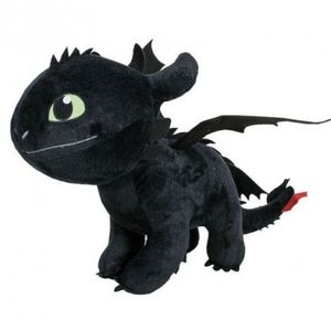 Jucarie din plus Toothless negru, Dragons, 25 cm imagine