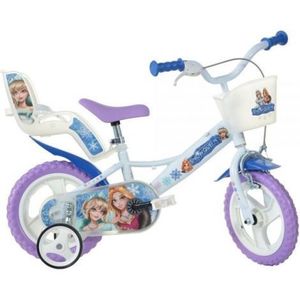 Bicicleta copii 3-5 ani, 12 inch, Snow Queen, Dino Bikes DB124RLSQ imagine