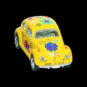 Masinuta Die Cast VW Beetle Classic, scara 1: 64, lungime 6, 5cm, cu print floral imagine