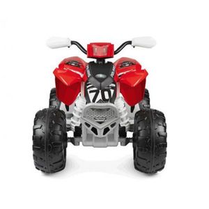 ATV Peg Perego Polaris Outlaw 330 W, 12V, 3 ani+, Negru Rosu imagine