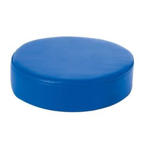 Perna puf rotunda albastru inchis, 30 x 8 cm, din spuma densa, cu baza antiderapanta, pentru uz didactic imagine