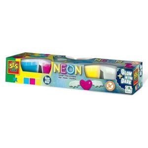 Plastilina culori neon si fluorescenta 4 x 90 gr imagine