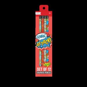 Creioane grafit HB Comic Attack - Set de 12 imagine