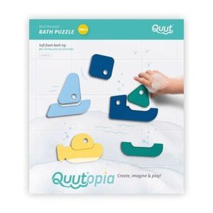 Puzzle de baie, set 8 piese, Barcute colorate, Quut Toys imagine