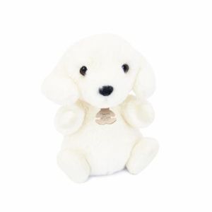 Jucarie moale din plus - Catel, 20 cm, alb imagine