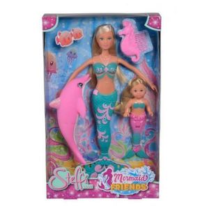 Papusi Steffi Si Evi Sirene Cu Delfin imagine