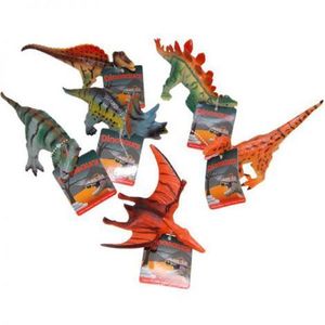 Set 6 figurine dinozauri din cauciuc, diverse modele, 13 - 17 cm imagine