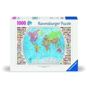 Ravensburger - Puzzle harta politica glob pamantesc 1000 piese design nou imagine