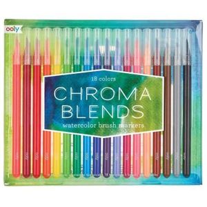Carioci acuarele cu pensula, Chroma Blends, set de 18 imagine