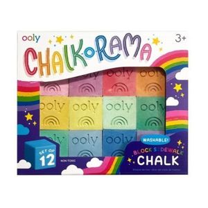 Creta lavabila Chalk-O-Rama, set de 12 cuburi, perfecta pentru desen pe asfalt imagine