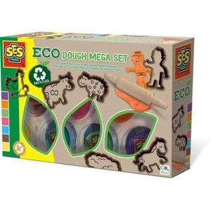 Set creativ - Plastilina eco cu unelte din lemn, set mare imagine