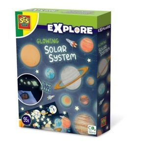Set autocolante fosforescente cu sistemul solar pentru copii imagine