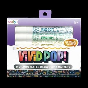 Carioci cu vopsea Vivid Pop! - set de 8, metalic imagine