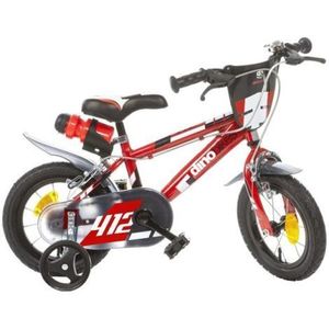 Bicicleta copii 3-5 ani, 12 inch, Rosu, Dino Bikes DB412US06 imagine