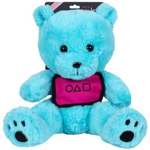 Jucarie din plus Blue teddy bear, Jocul Calamarului, 23 cm (asezat) imagine