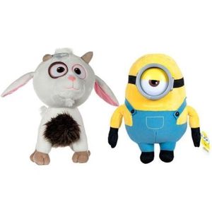 Set 2 jucarii din plus Unigoat si Stuart, 27 cm, Minions imagine