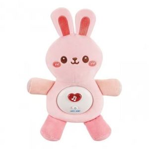 Jucarie de plus iepuras pentru bebelusi Chipolino cu lumini si melodii pink imagine