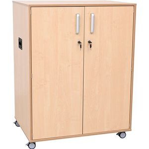 Dulap multifunctional mobil pentru depozitare materiale pedagogice si accesorii, gradinita si cresa imagine