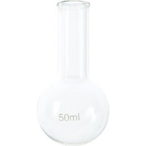 Balon cu fund rotund 50 ml, sticla borosilicat, pentru laborator scolar, uz didactic imagine