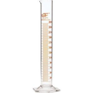 Cilindru dozator din sticla 250 ml, laborator scolar, uz didactic imagine