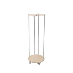 Suport mobil pentru 12 pufuri din spuma Nature, 38 cm diam, 114 cm inaltime, cresa si gradinita imagine