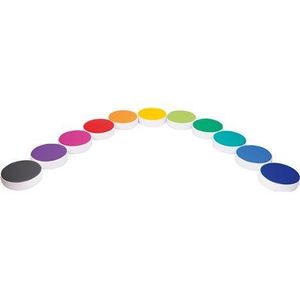 Set 12 pufuri rotunde din spuma Drops, 30 cm diam, 8 cm grosime, cresa si gradinita imagine
