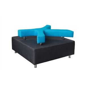 Puf pentru sala de asteptare, relaxare Cube X Black, 120 x 120 x 72 cm, sezut 45 cm H, rezistent la foc imagine