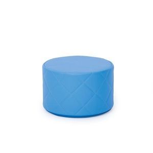 Taburet puf matlasat din spuma, albastru deschis, 30x20 cm H, gradinita imagine