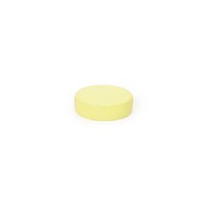 Perna puf rotunda galben deschis, 30 x 8 cm, din spuma densa antideformare, cu baza antiderapanta, pentru uz didactic imagine
