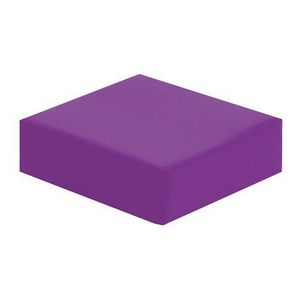 Perna-puf patrata din spuma, cu husa PVC, 30x30x10 cm, violet, certificat Oeko-Tex imagine