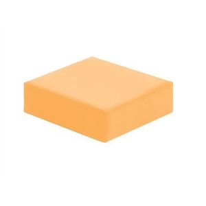 Perna-puf patrata din spuma, cu husa PVC, 30x30x10 cm, galben inchis, certificat Oeko-Tex imagine