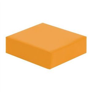 Perna-puf patrata din spuma, cu husa PVC, 30x30x10 cm, portocaliu, certificat Oeko-Tex imagine