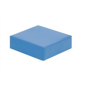 Perna-puf patrata din spuma, cu husa PVC, 30x30x10 cm, albastru deschis, certificat Oeko-Tex imagine