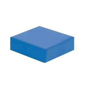 Perna-puf patrata din spuma, cu husa PVC, 30x30x10 cm, albastru inchis, certificat Oeko-Tex imagine