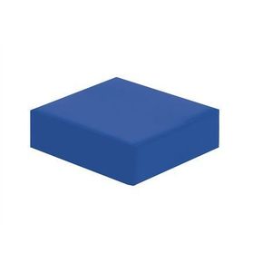 Perna-puf patrata din spuma, cu husa PVC, 30x30x10 cm, bleumarin, certificat Oeko-Tex imagine