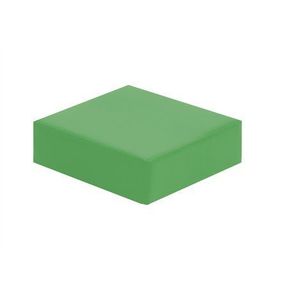 Perna-puf patrata din spuma, cu husa PVC, 30x30x10 cm, verde inchis, certificat Oeko-Tex imagine
