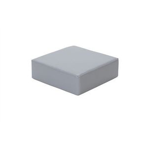 Perna-puf patrata din spuma, cu husa PVC, 30x30x10 cm, gri deschis, certificat Oeko-Tex imagine