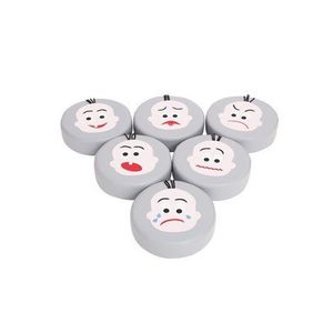 Set 6 pufuri din spuma Emotii, 30 cm diam, 8 cm grosime, cresa si gradinita imagine