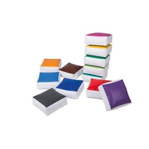 Set 12 pufuri Rainbow patrate umplute cu spuma si granule, 30 x 30 x 12 cm grosime, cresa si gradinita imagine