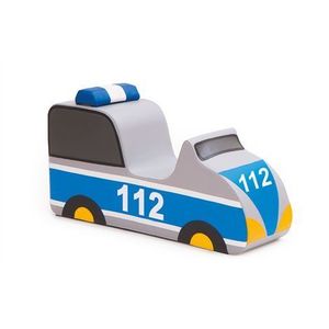 Scaun din spuma Masina de politie, 30x95x51 cm, gradinita imagine