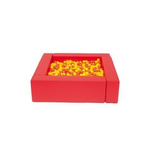 Piscina pentru bile Red, 140x140x41 cm, cu certificat Oeko-Tex, cresa si gradinita imagine