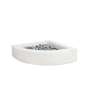 Piscina de colt pentru bile White, 160x160x40 cm, cu certificat Oeko-Tex, cresa si gradinita imagine