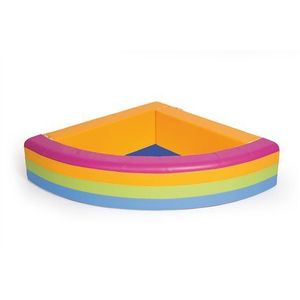 Piscina de colt pentru bile Curcubeu, 120x120x30 cm, cu certificat Oeko-Tex, cresa si gradinita imagine