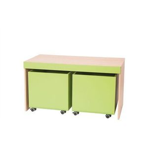Bancuta cu 2 containere mobile, colectia Cottage, mobilier gradinita imagine