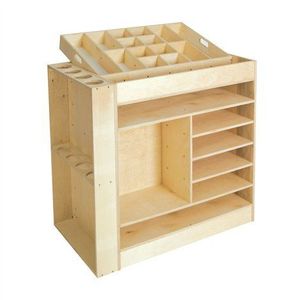 Dulap compartimentat pentru depozitare materiale de creatie, sertar superior detasabil, gradinita si scoala imagine