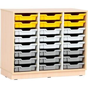 Set mobilier Quadro 158, cu 20 containere mici culisante, artar, gradinita si scoala imagine