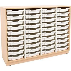 Set mobilier Quadro 159, cu 40 containere mici culisante, artar, gradinita si scoala imagine