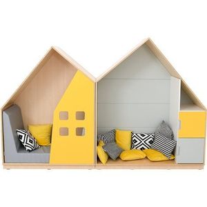 Set mobilier Quadro 160, Casuta Dubla, cu saltea si perne incluse, gradinita si scoala imagine